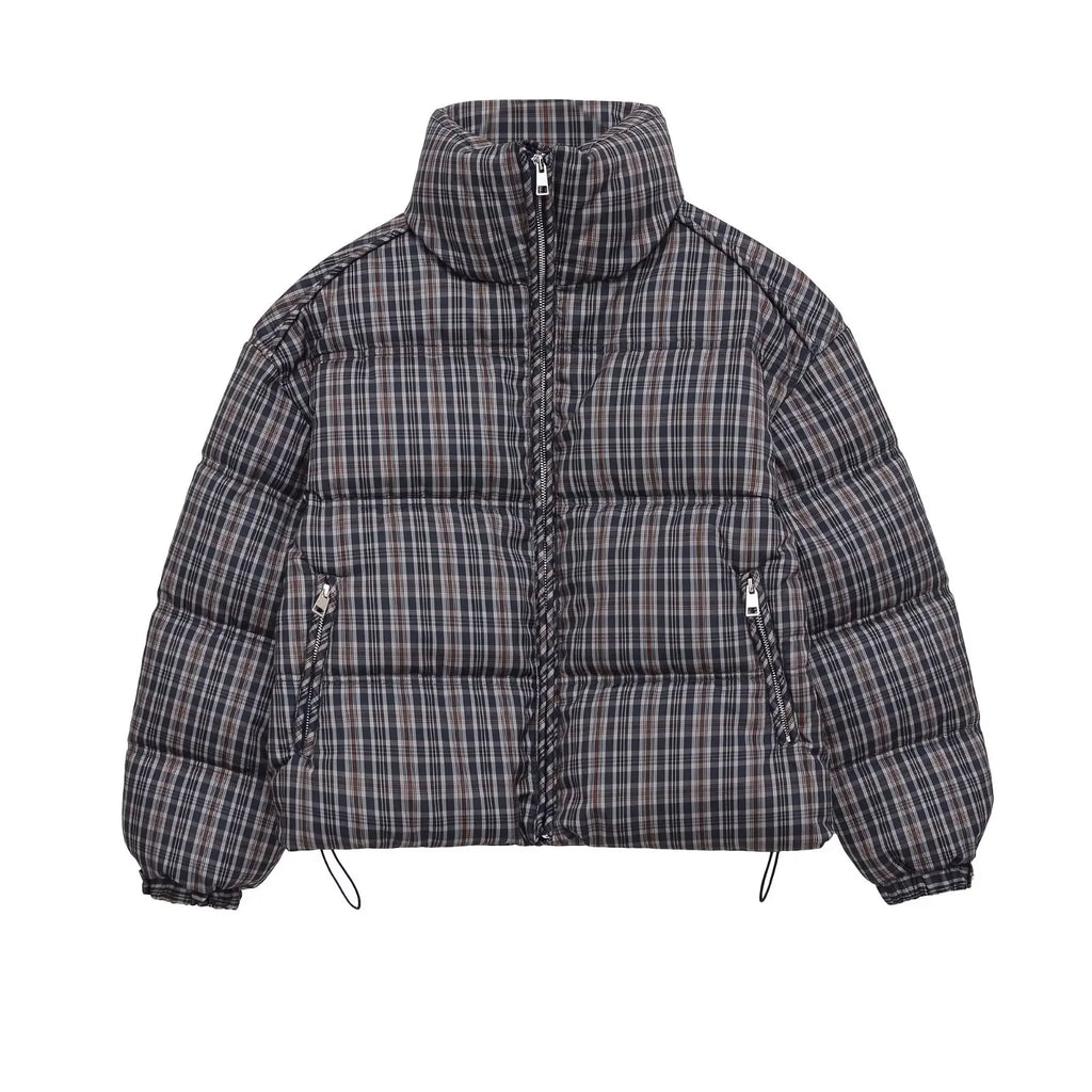 CharmChant Stand-Collar Plaid Puffer Jacket for Women Winter 2025 Padding Coat Female New in Coats Warm  Check Outerwears Parkas