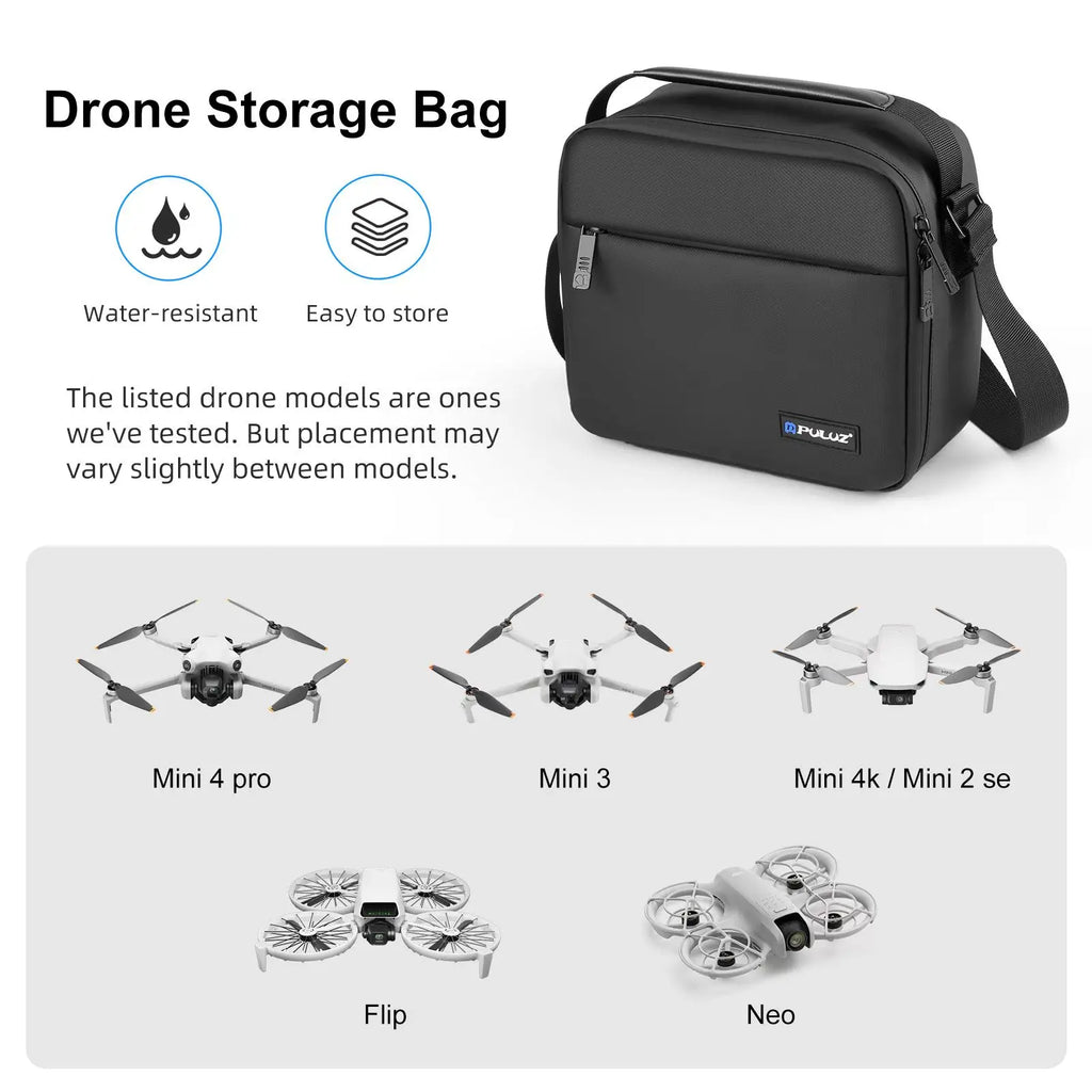 Drone Storage Bag Photography Camera Crossbody Shoulder Bag Waterproof PU Fabric For DJI Mini Series / Osmo Pocket Series