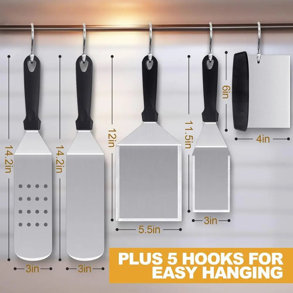 Griddle Accessories Kit Five Piece Heavy Duty Stainless Steel