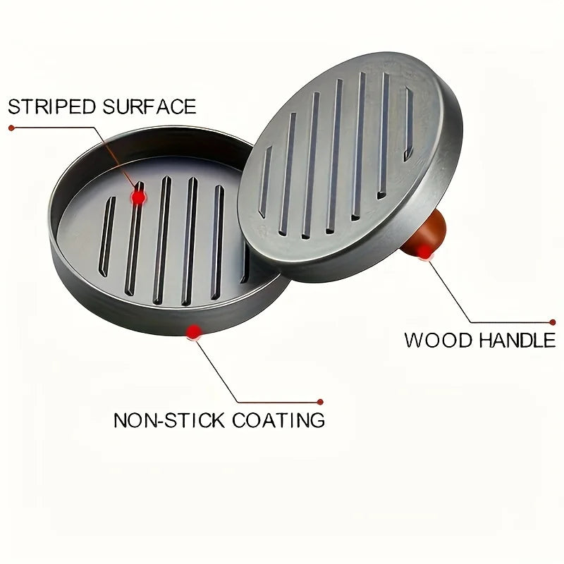 1PC Non-Stick Burger Press Patty Maker Metal Hamburger Mold for Beef