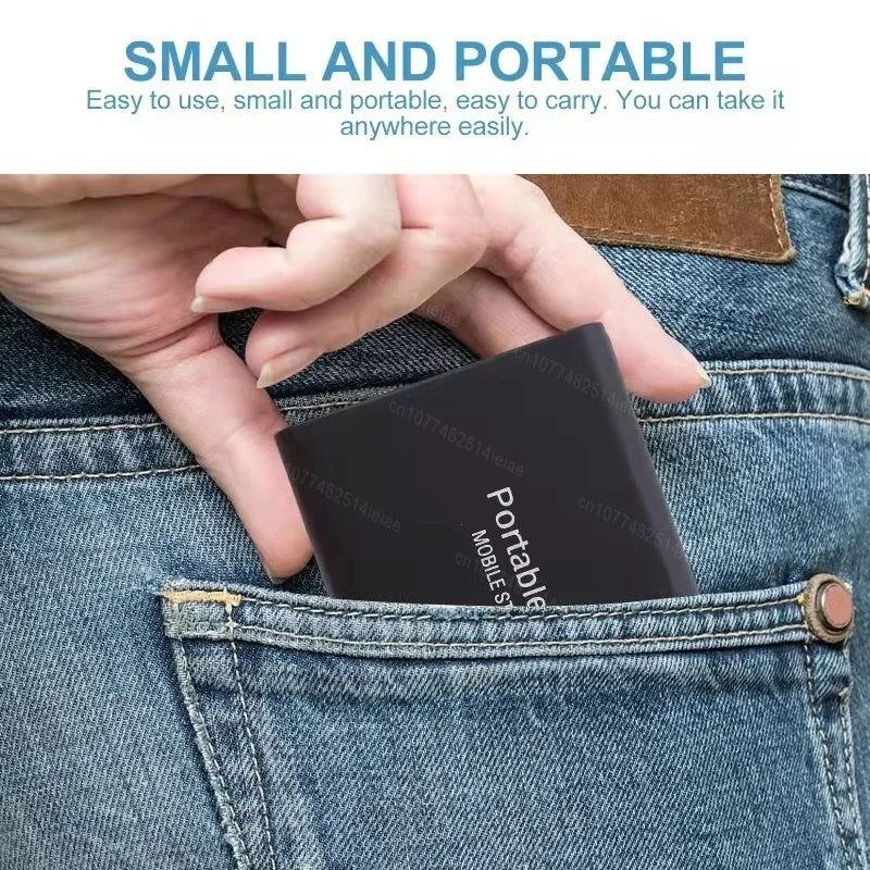 4TB Mini External Solid State Drive Portable SSD 8TB Hard Drive Small Size Quick Read Write Travel Backup Storage