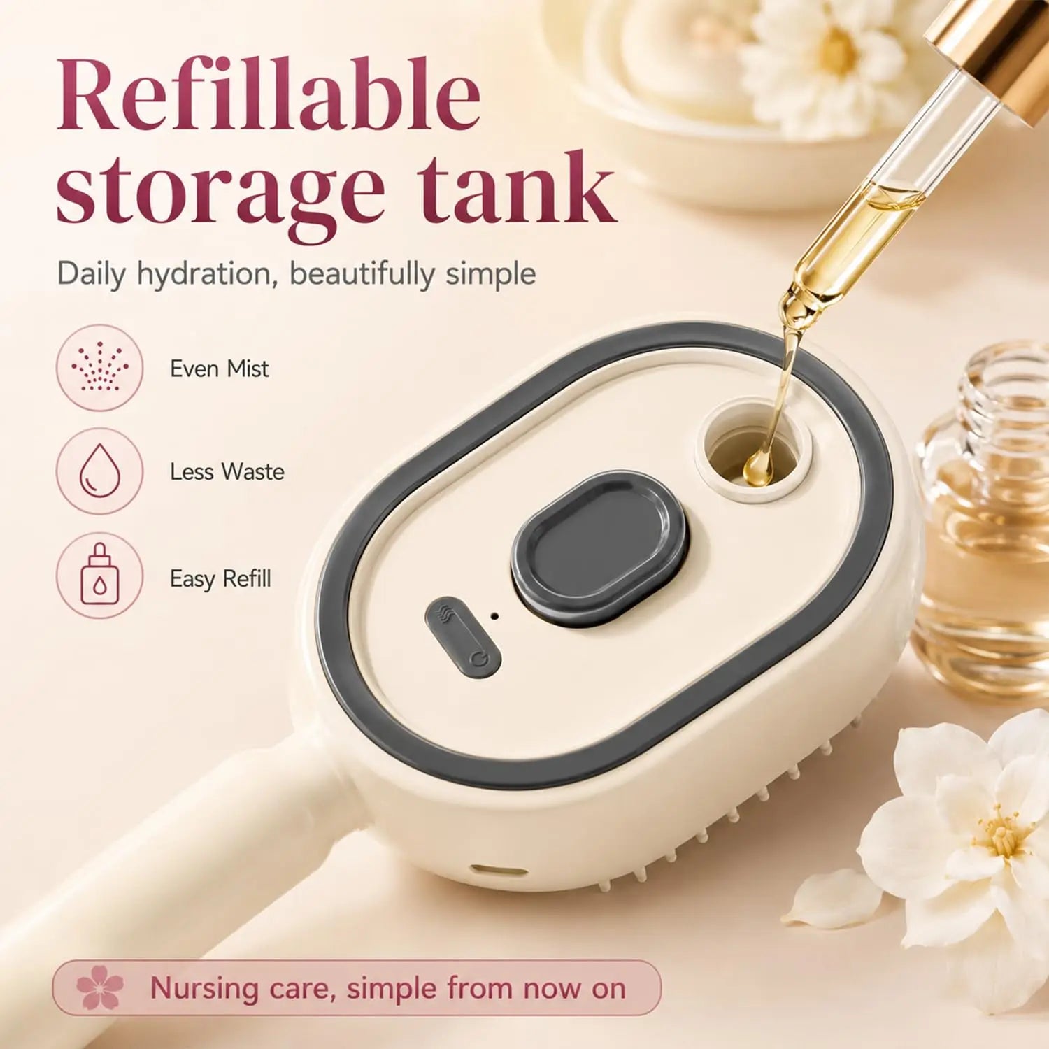 Electric Spray Air Cushion Comb for Women Retractable Hair Massage Brush for Thick Fine Curly Hair Electric Steam Brush for Hair