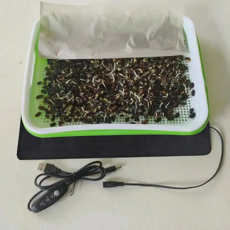 Plant Heat Mat PVC Leather Plant Warming Mat Indoor USB Warm Hydroponics Heating Pad For Indoor Plants Reptiles
