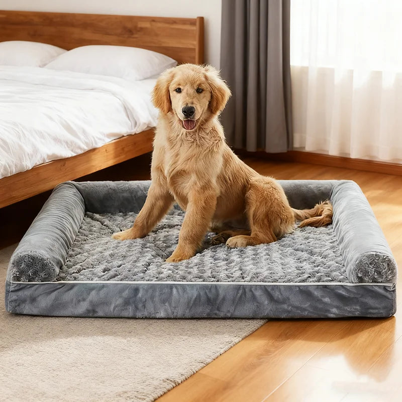 Dog Bed Memory Foam Mat Dog Accessories Waterproof All Season Universal Machine Washable Bed for Dog Luxury Bed Medium Size Dog