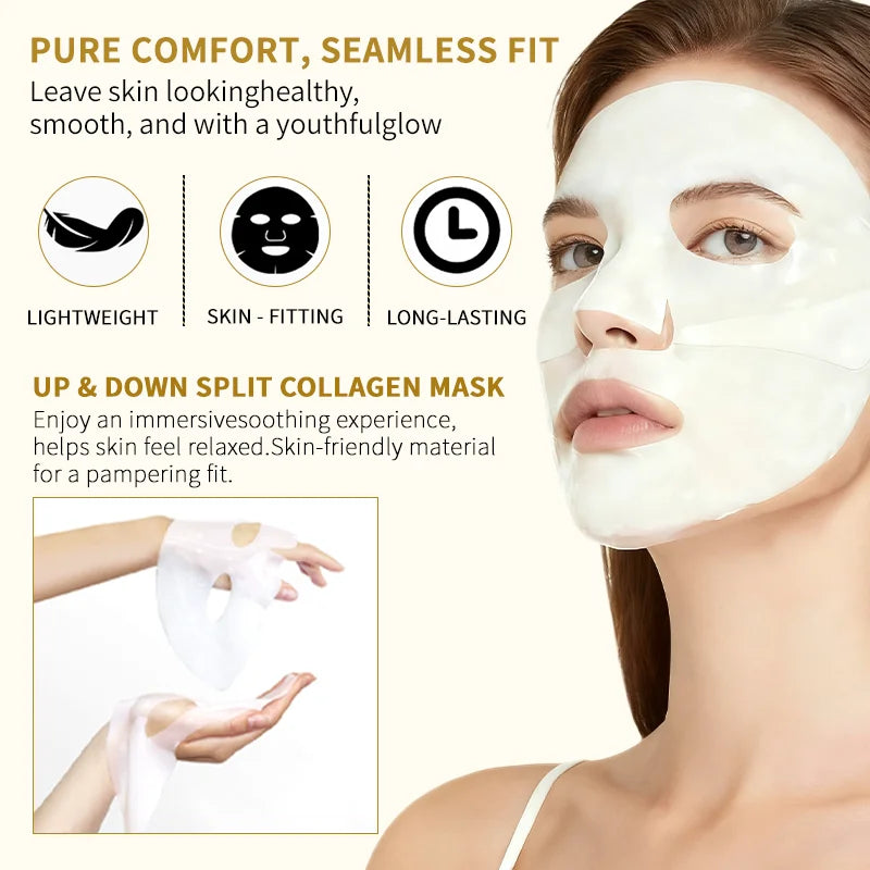 Overnight Collagen Face Mask Wrapping For Anti-Aging Skin Care Mask Moisturizes Skin To Make Wrinkles Less Noticeable Bright