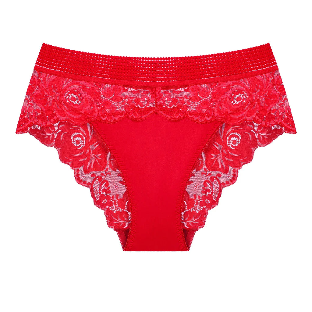 3pcs/pack Low Waist Floral Women's Panties Sexy Elegant Lady Briefs Underwear Fashion Style Breathable Comfort Female Underpants