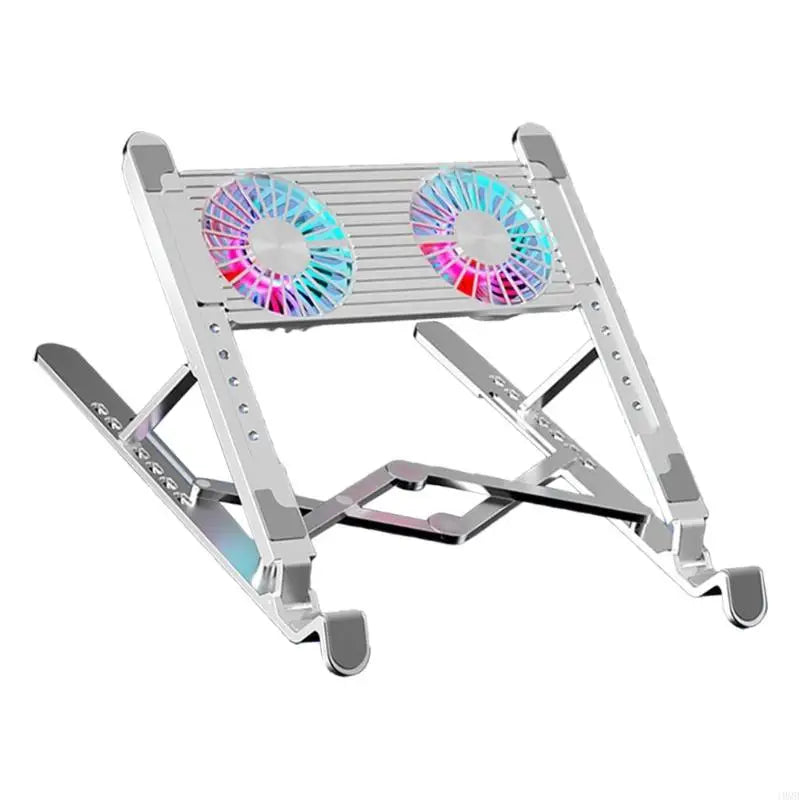 LED Laptop Cooling Pad Gaming Laptop Coolers Laptop Fan Cooling Stand with Quiet Cooling Fan Folding Bracket for Laptop