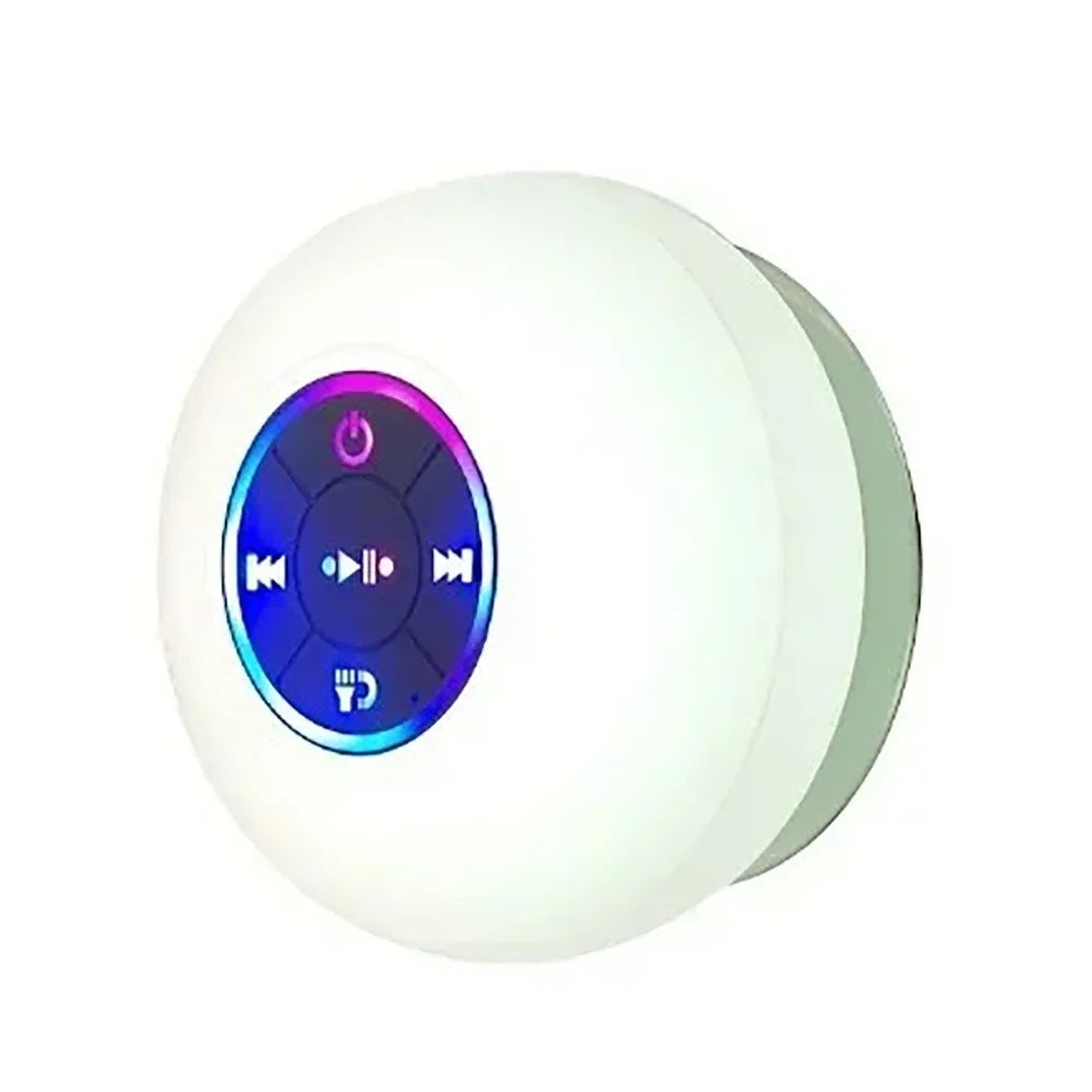 Bluetooth Speaker Mini Portable Wireless Bluetooth Audio Led IPX4 Waterproof Loudspeaker Large Suction Cup for Outdoor Bathroom