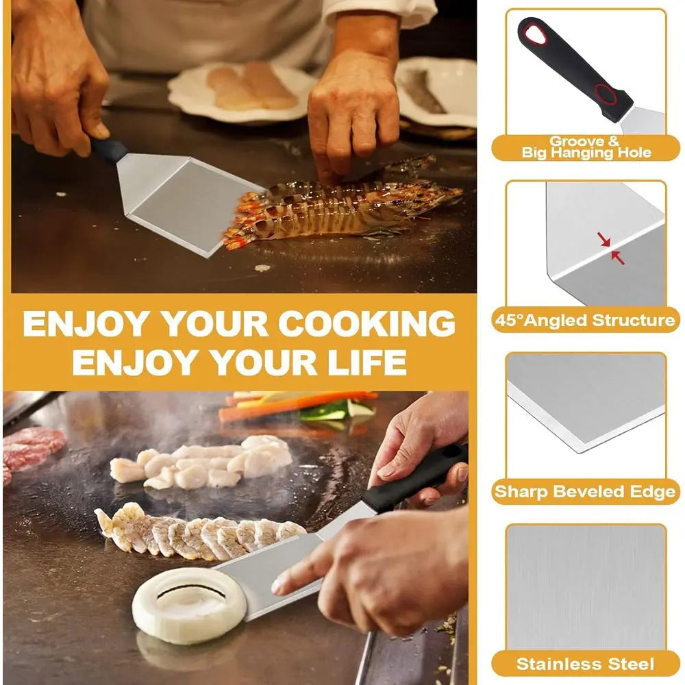 Griddle Accessories Kit Five Piece Heavy Duty Stainless Steel
