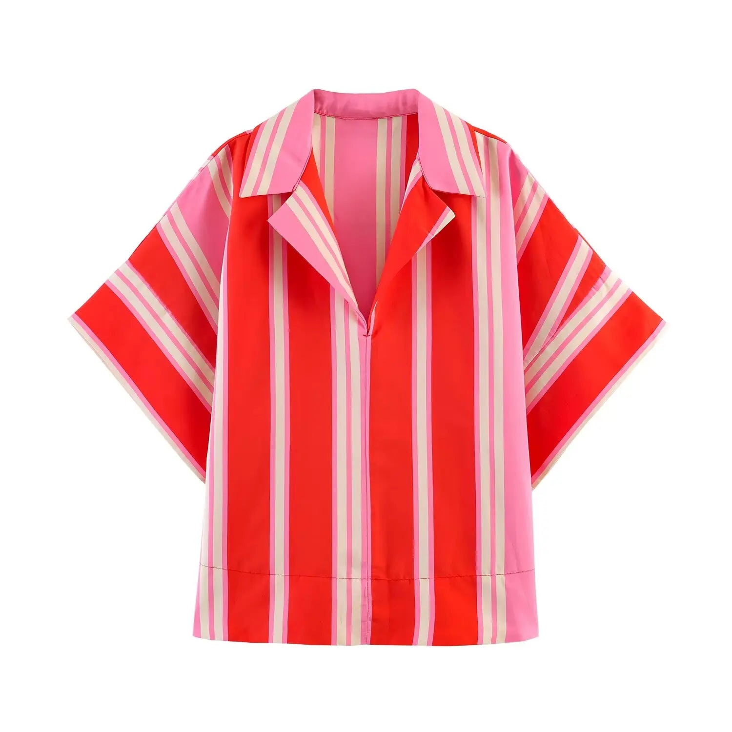 KONDALA Chic Women Striped Casual Suit Single Breasted Straight Shirt+Elastic Waist Long Pants Fashion 2026 Elegant Mujer Suit