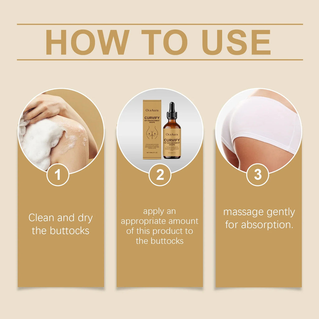 Hip Firming Enlarge Essence Enhance Skin Elasticity Improve Hip Depression Create Perfect Lines Moisturizing Hip Care Serum Oil