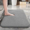 Thickened solid color bathroom non-slip floor mat shower room door absorbent foot mat square long hair toilet mat
