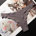 Ice Silk Leopard Women Panties Sexy G String Thong Seamless Underwear T Back Candy Color Girls Briefs Underpants Plus Size M-XXL