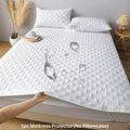 Waterproof Mattress Protector Cover with Elastic Band Soft Breathable Mattress Pad for Bed Grey/White/Green/Blue