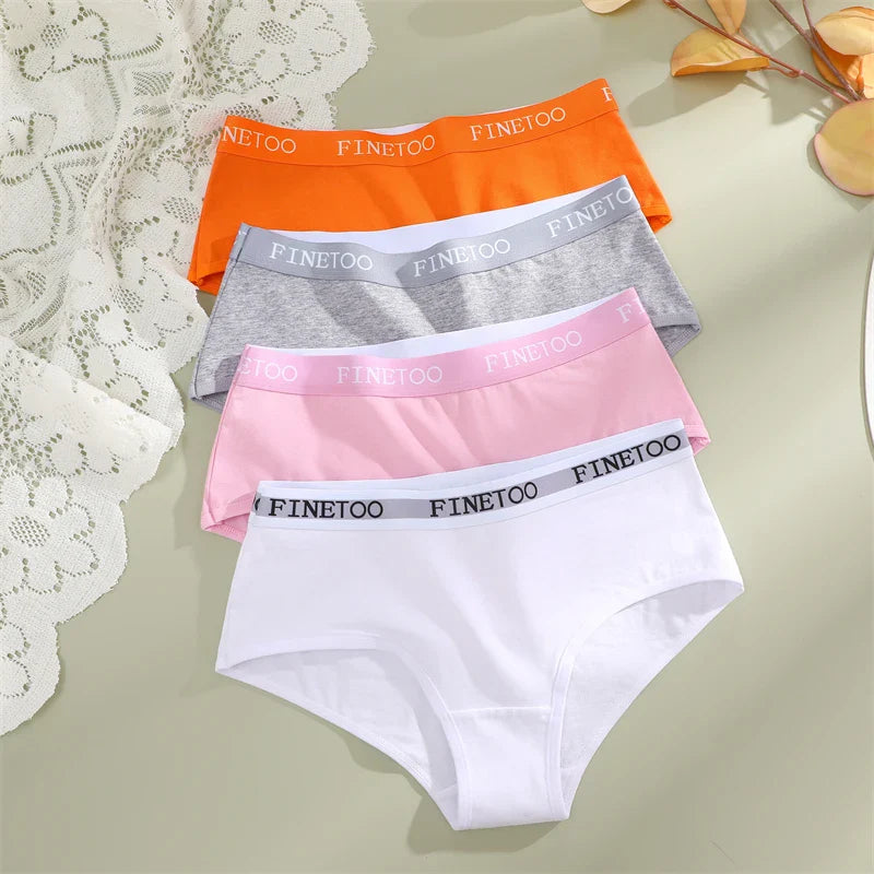 Women's Cotton Briefs Letter Belt Underwear Women Panties Sexy Breathable Briefs Female Stretch Ladies Soft Comfortable Lingerie