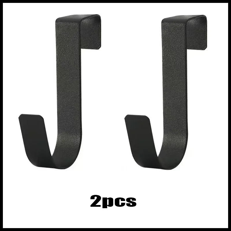 Multi-Purpose Hooks Kitchen Cabinet Door Back Hook Hanging Rack Clothes Coat Hat Towel Hanger Storage Hook Bathroom Accessories