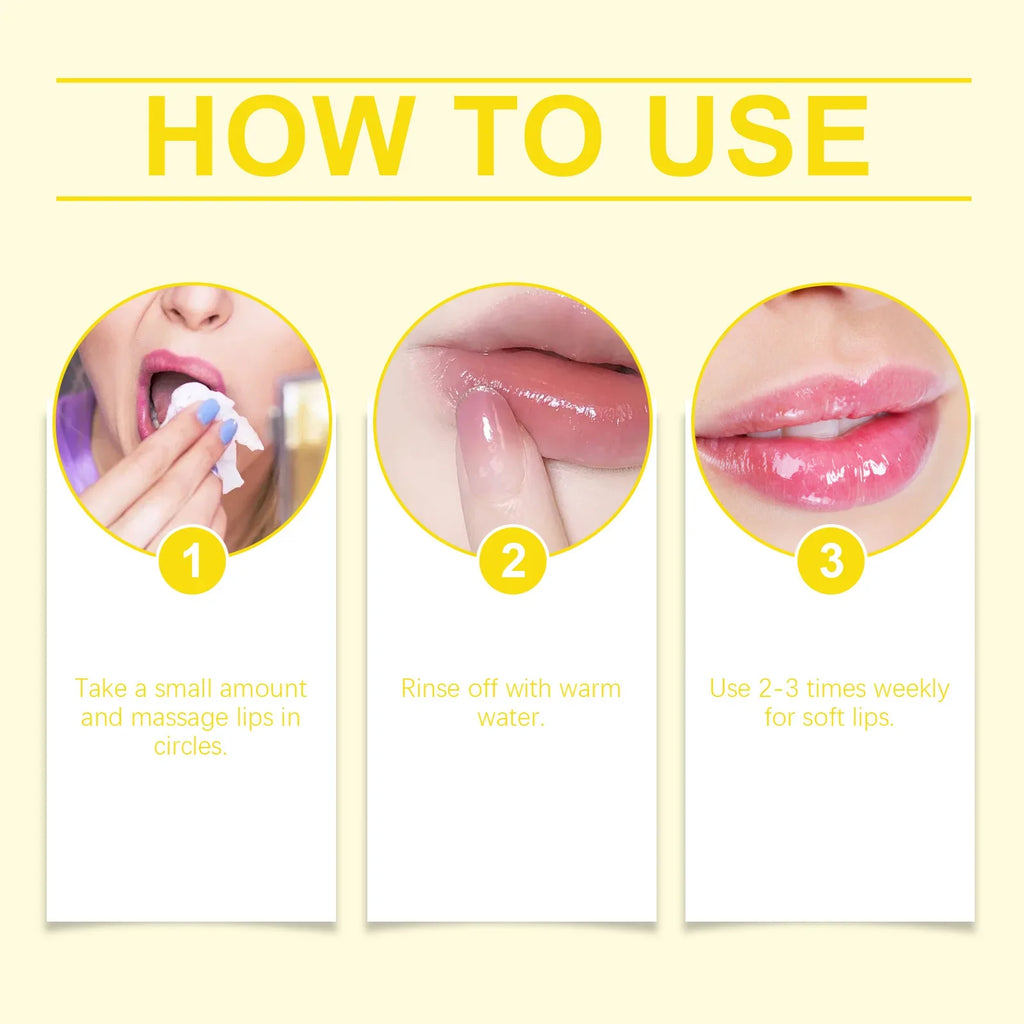 Coconut Oil Lip Scrub Balm Exfoliator Lips Mask Softening Remove Dead Skin Lasting Nourishment Moisturizing Repair Gentle Care