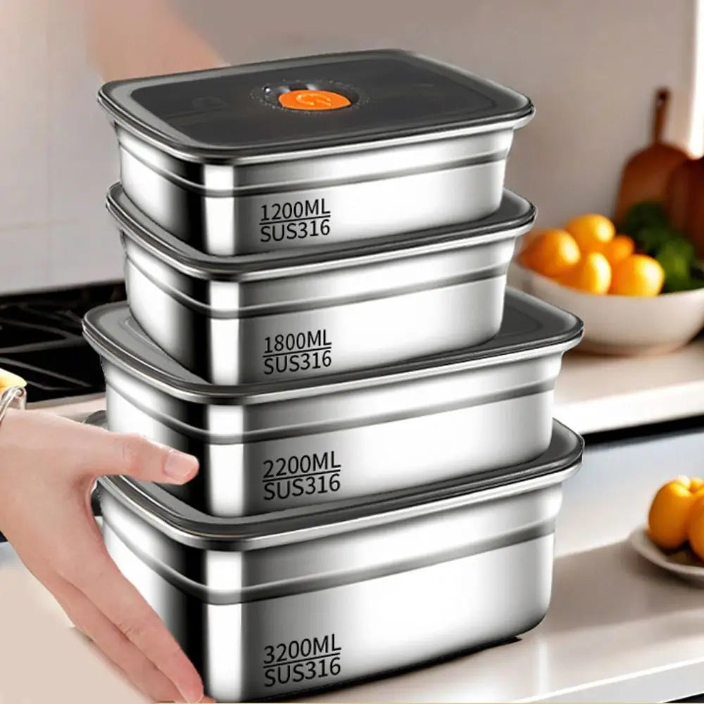 Stainless Steel Camping Lunch Box | Large Capacity Leak Proof Food Storage Container