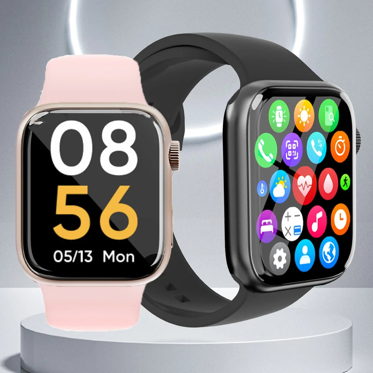 Fashion Sports Smart Watch  Men & Women 1.83in Full Touch Screen Fitness Tracker  Watch