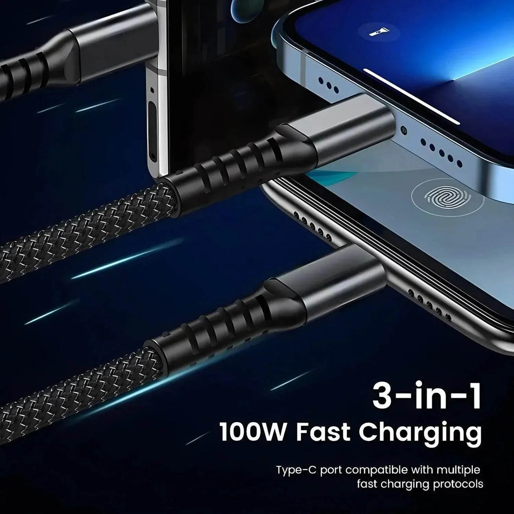 Transparent 3-in-1 Super Fast Charging Cable