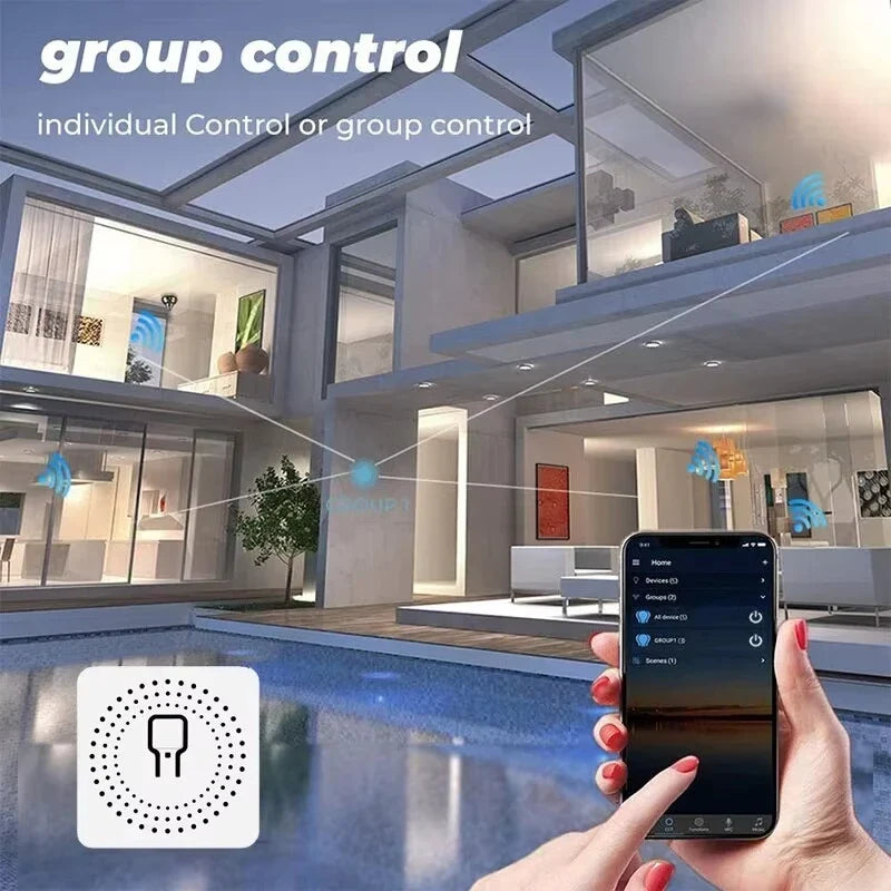 16A Mini Wifi Switch DIY 2-way Control Breaker Timing Relay Smart Home Works With Tuya Smart Life App Alexa Alice Google Home