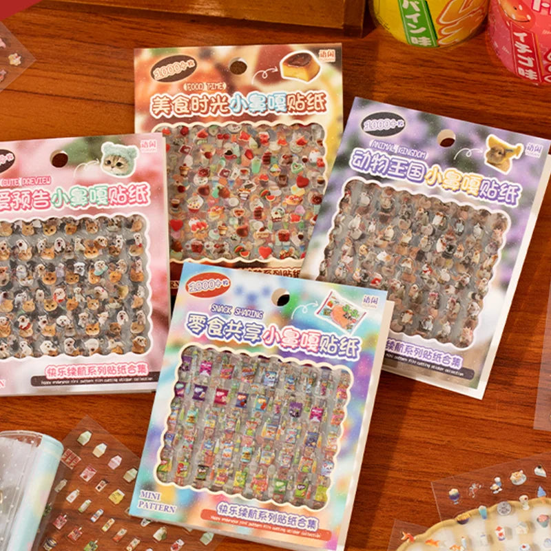 Mini Pattern Nose-Shaped Film Stickers | DIY Journal Frame Decoration Set