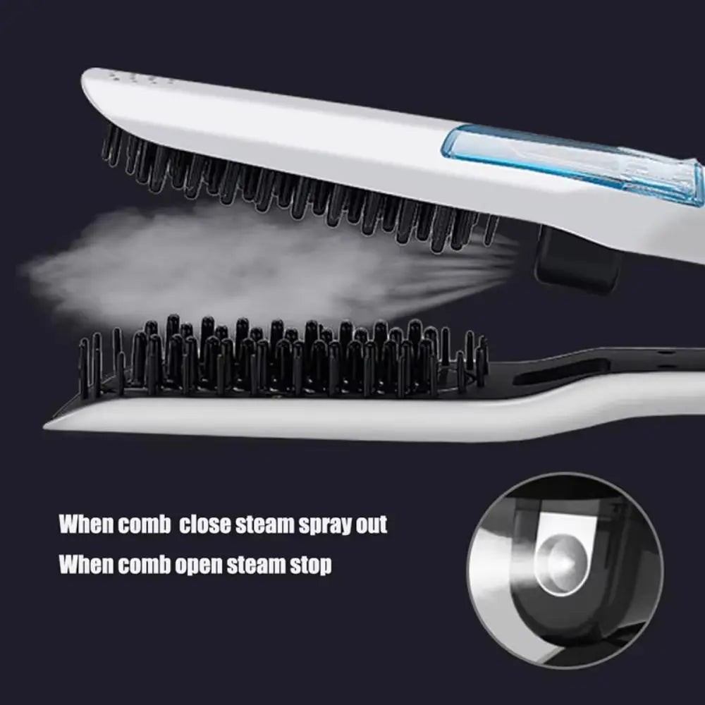 LCD Display Steam Hair Straightener PTC Heated Scalable Electric Hair Straightener Fast Heating Frizz-Free