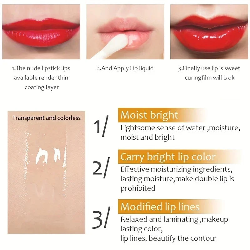 1/2PCS Transparent Lip Gloss Plumping Lip Oil - Moisturizing Repairing Fine Line Reducer Brighten Enhance Lip Serum for Lip Care