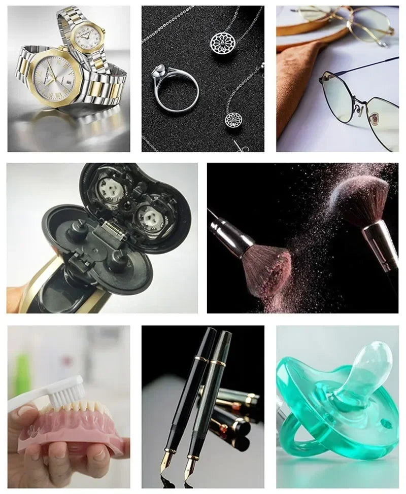 Smart Home Ultrasonic Cleaner for Jewelry Glasses Circuit Board Watches Denture Teeth Razor Ultrasound Cleaning Washing Machine