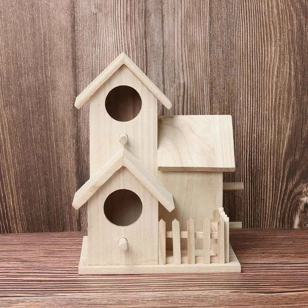 Cage Garden Wooden Bird Outdoor Hanging Bird Nest Birdhouse Accessories Box Garden Pet Yard Cages Bird Decoration Creativity