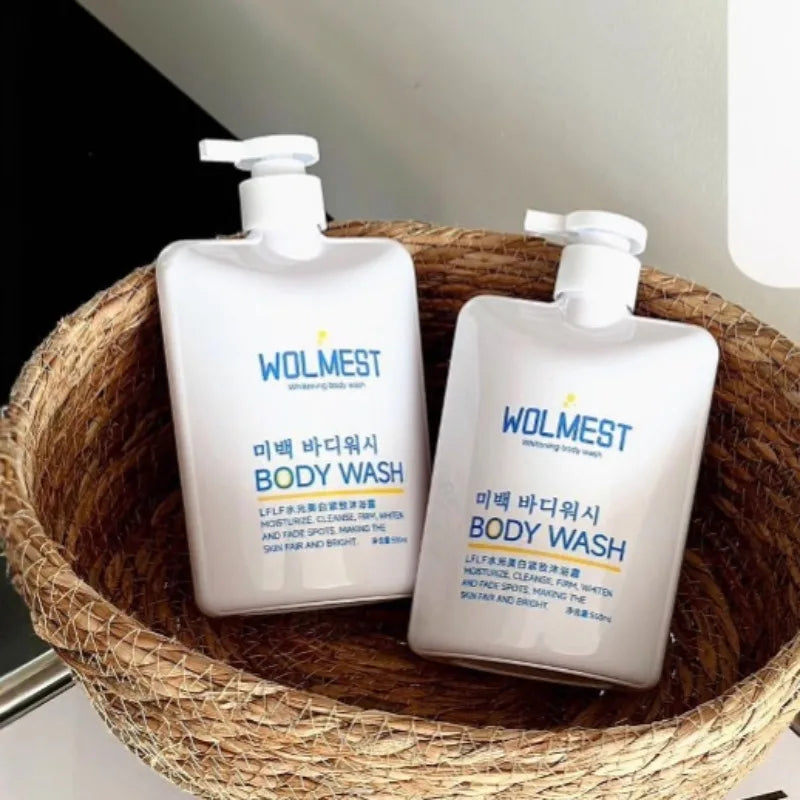 Whitening Body Wash Shower Gel Deep Cleansing Removing Dirt Dead Skin Oil Control Even Skin Tone To Lighten Pigmentation 500ml