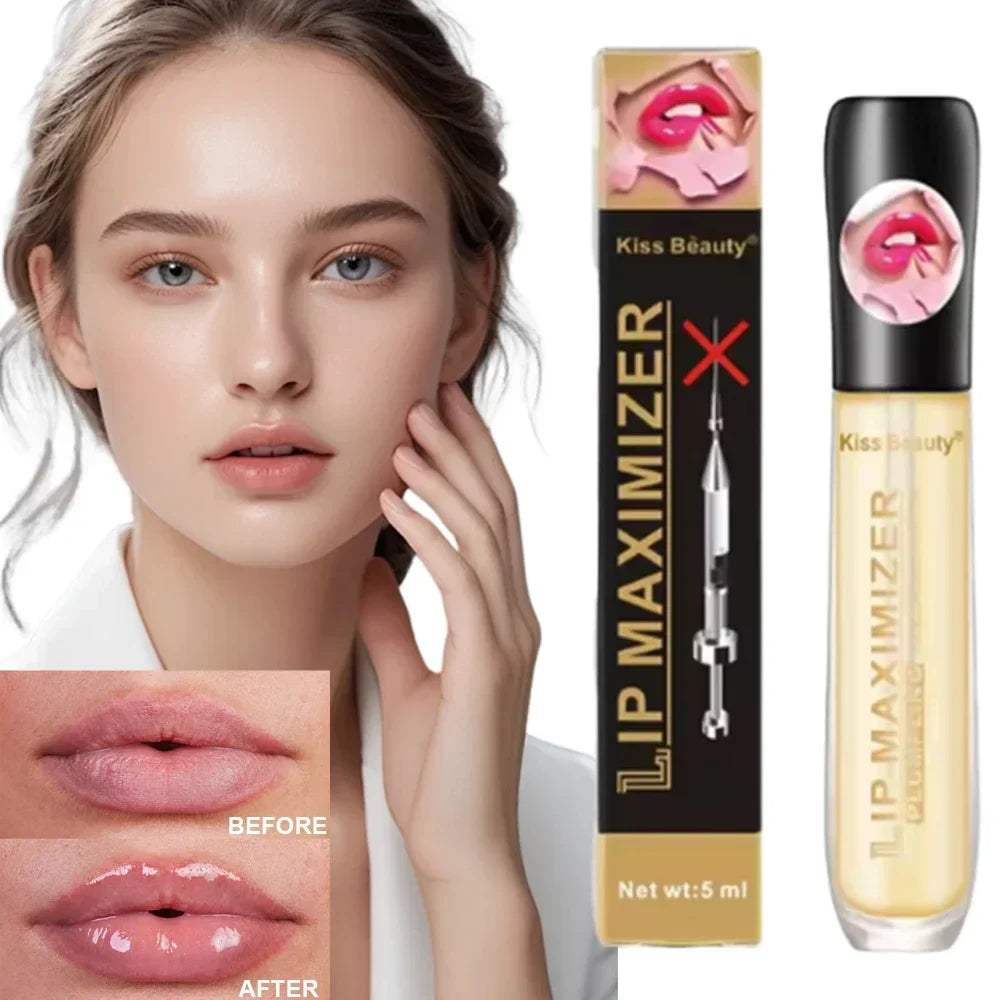 1/2PCS Transparent Lip Gloss Plumping Lip Oil - Moisturizing Repairing Fine Line Reducer Brighten Enhance Lip Serum for Lip Care
