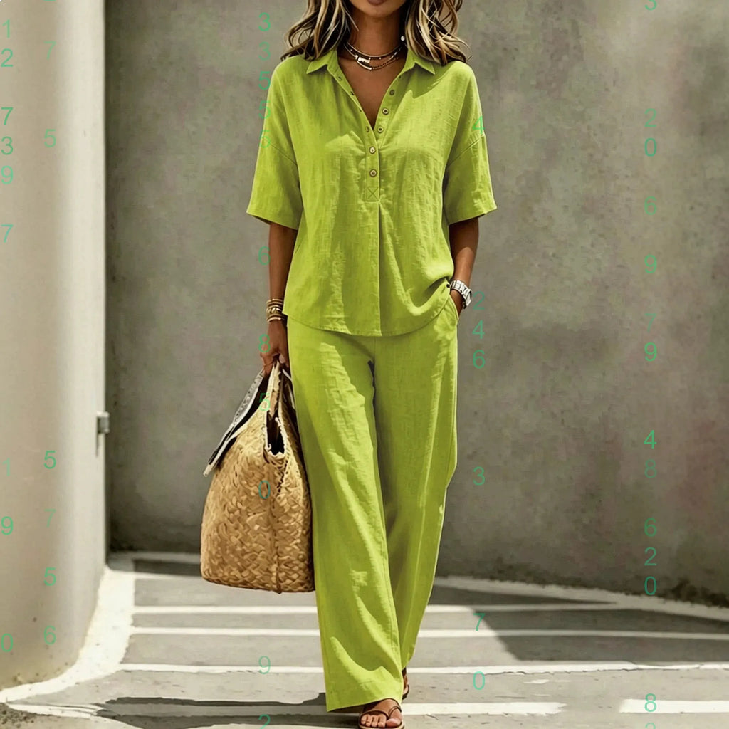 Elegant Office Holiday Two Piece Set Women Sleeveless V Neck Waistcoat Solid Black Textured Loose Wide Leg Trousers Street Match