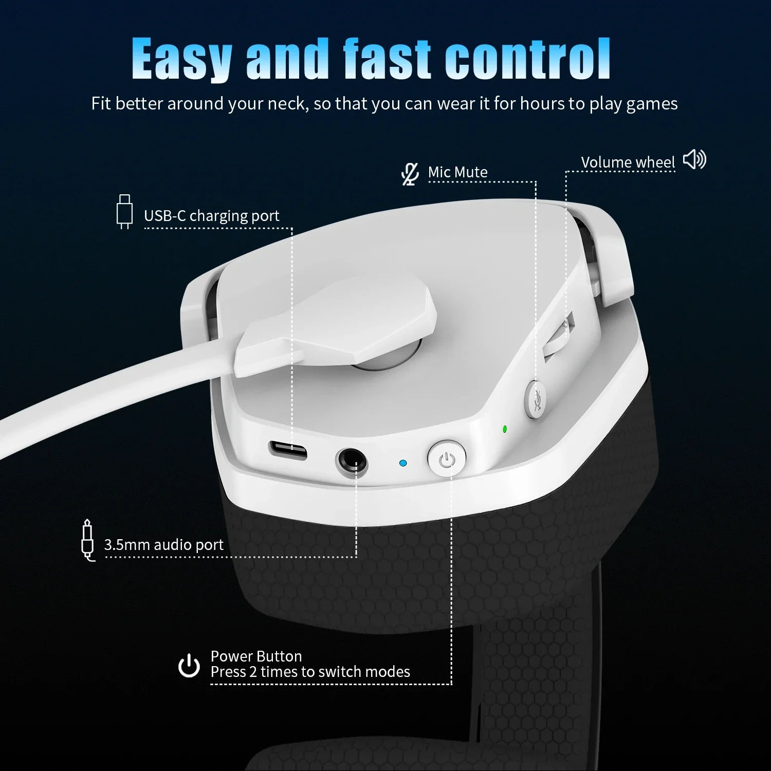 NUBWO G06 Wireless Gaming Headset Low Latency 7.1 Surround Sound
