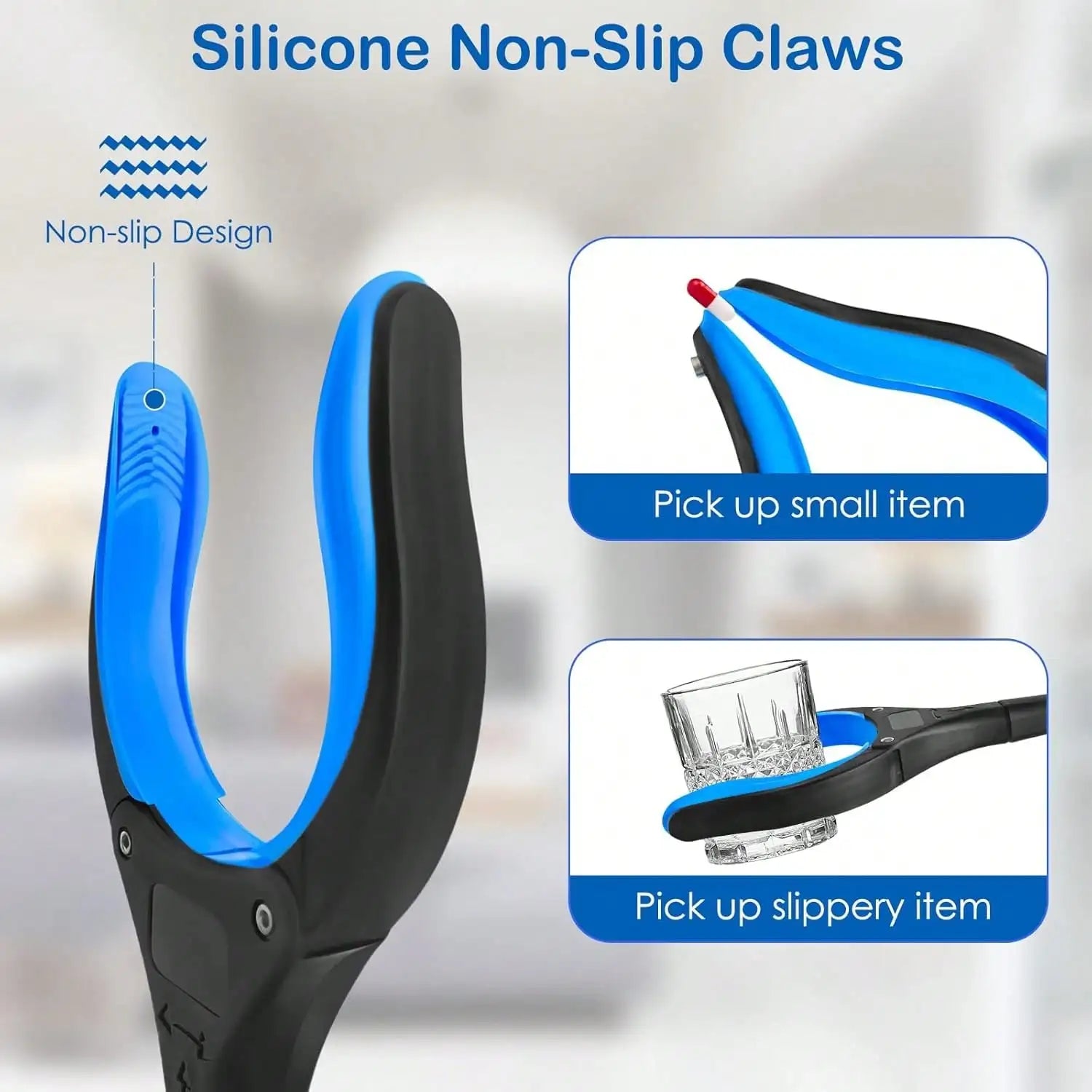 Foldable Grabber Reacher Tool Heavy Duty Rotating Jaw For Seniors