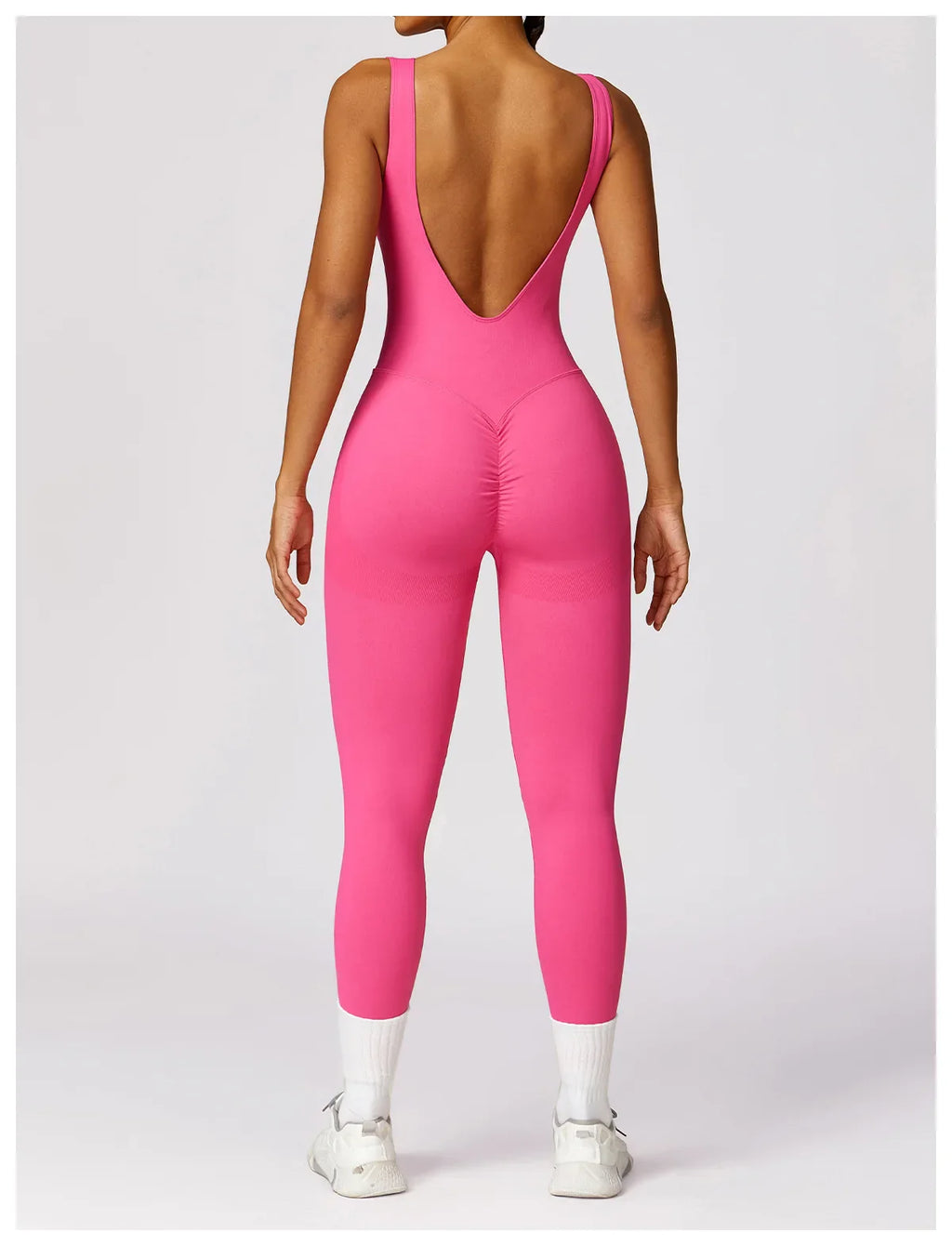 Seamless One-piece Suit Women Sports Jumpsuit Push up Yoga Suit Backless Sportswear Set Women Sleeveles Workout Bodysuits Female