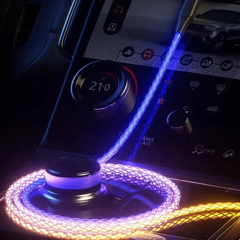 RGB Fast Charging USB to C Cable Colorful Streamer Glowing Line
