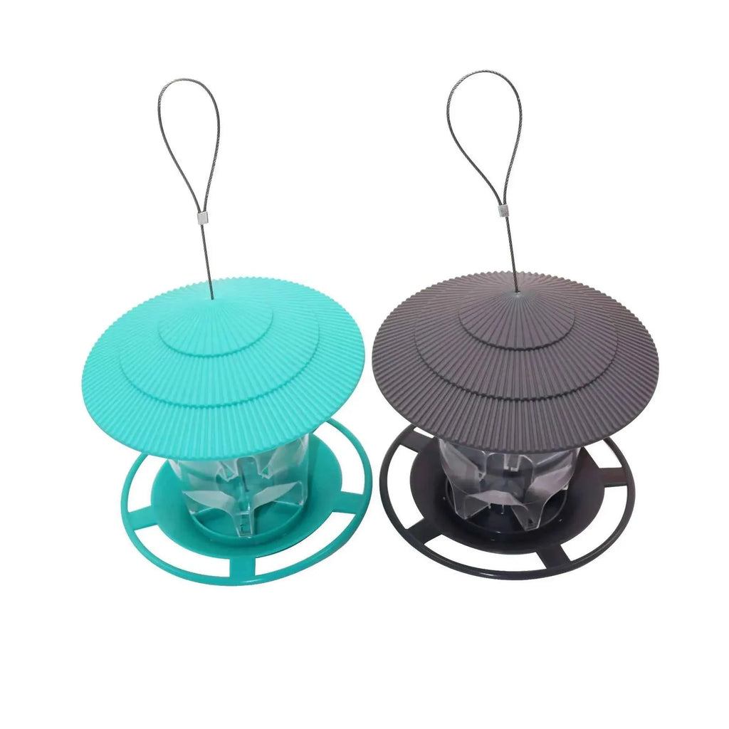 Outdoor Bird Feeding House Waterproof Gazebo Hanging Wild Bird Feeder Cage Outdoor Container With Hang Rope Bird Feeder Garden