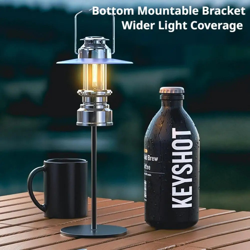 Retro Camping Lamp Warm Flame Ambient Light Portable Handheld Emergency Charging Lamp Outdoor And Hiking Flashlight