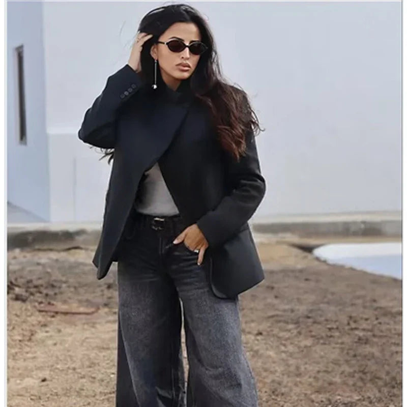 Tidalyf Women's 2026 New Autumn Office Blazers Chic Elegant Women Jackets Fashion Youth Travel Holiday Joker Streets Warm Coats