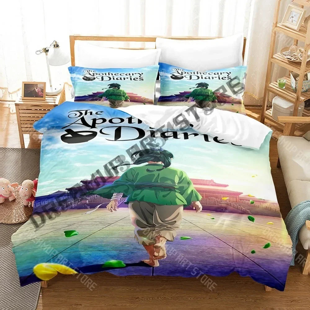 3D Print Apothecary Diaries Bedding Set Single Twin Full Queen King Size Bed Set Adult Bedroom Duvetcover Sets Anime Bed Sheet