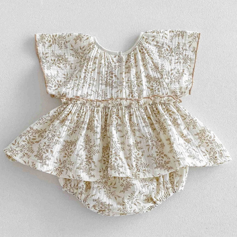 0-24m Baby Clothes Summer Baby Girl Bodysuit Floral New Female Baby