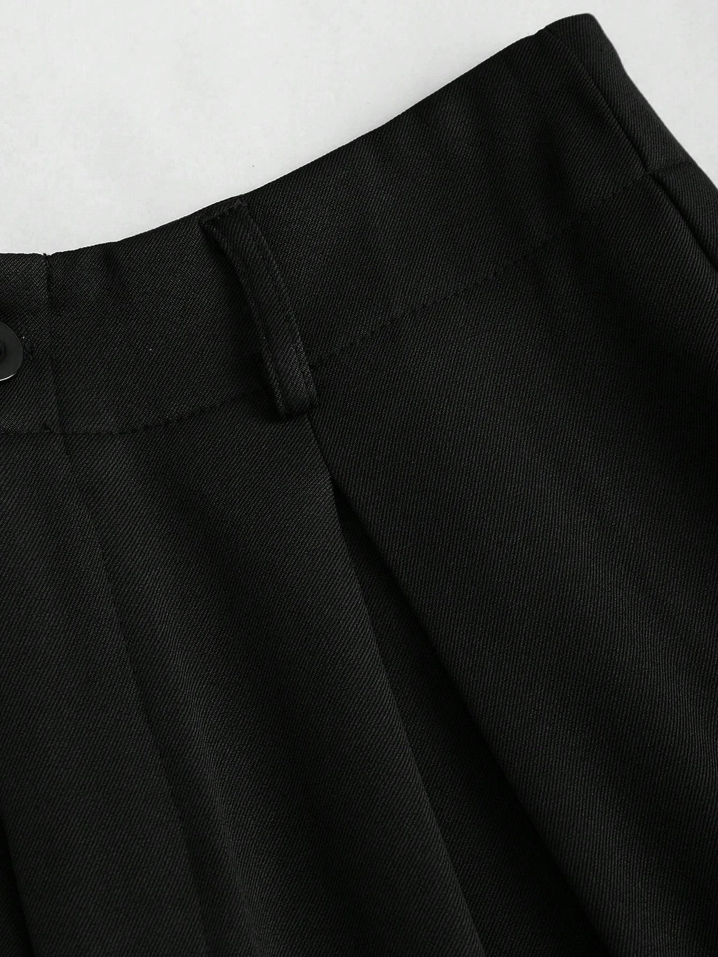 Women's Elegant Jacquard Pleating Wide-Leg Pants Office/Commuting Solid Color Loose Casual Suit Pants, Autumn/Winter