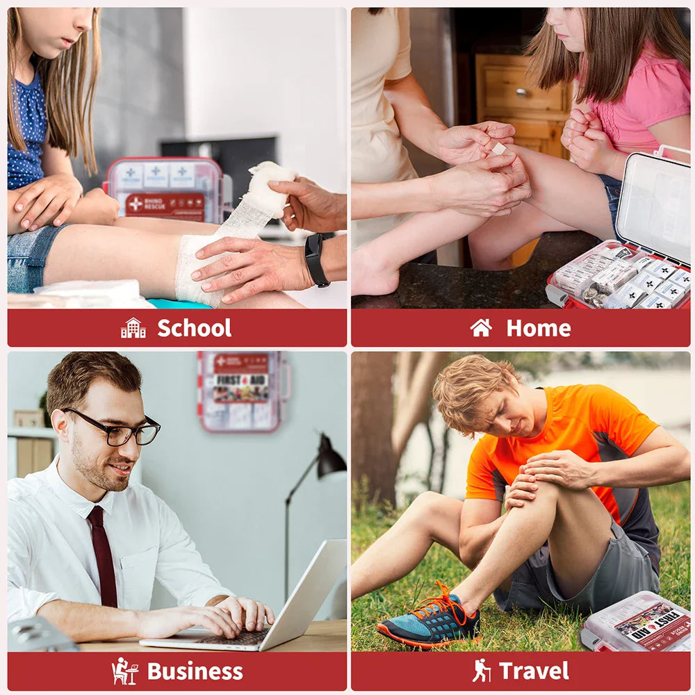 Rhino Rescue All-Purpose First Aid Kit for Home and Office