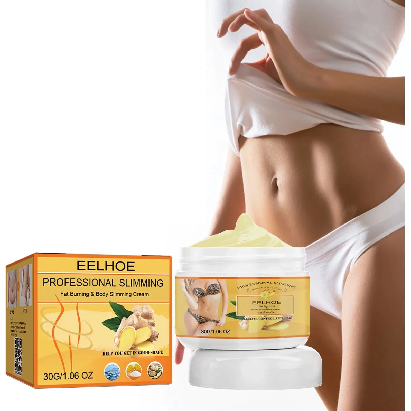 EELHOE Body Firmiing Cream Full Sculpting Anti Cellulite Belly Lasting Tightening Cream Nourishing Body Oil Massaging Cream 30g