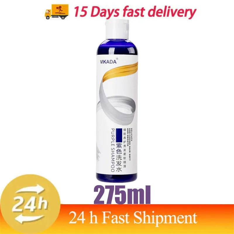 Color Fixing Hair Dye Shampoo to Cover Gray Hair Fade Yellow After Bleach Hair Shampoo Non-irritating Purple Shampoo for Blonde