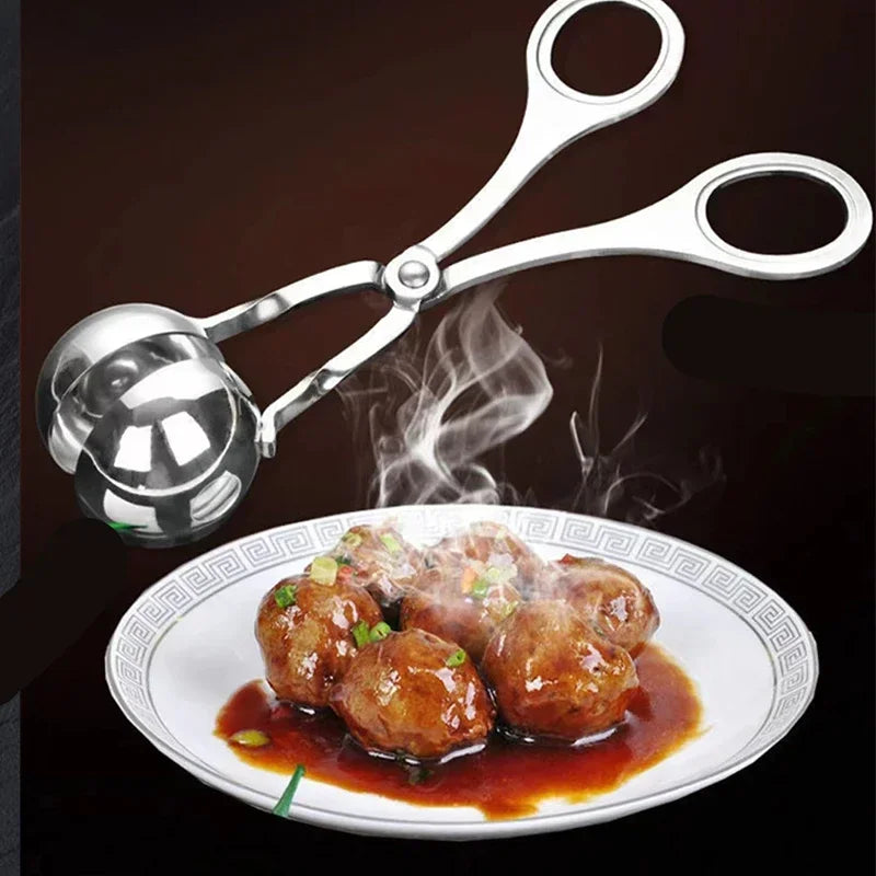 NEW Stainless Steel Meatball Maker Fruit Rice and Vegetable Roll Mould Fried Meatball Rice-meat Dumplings Clamp Kitchen Tools
