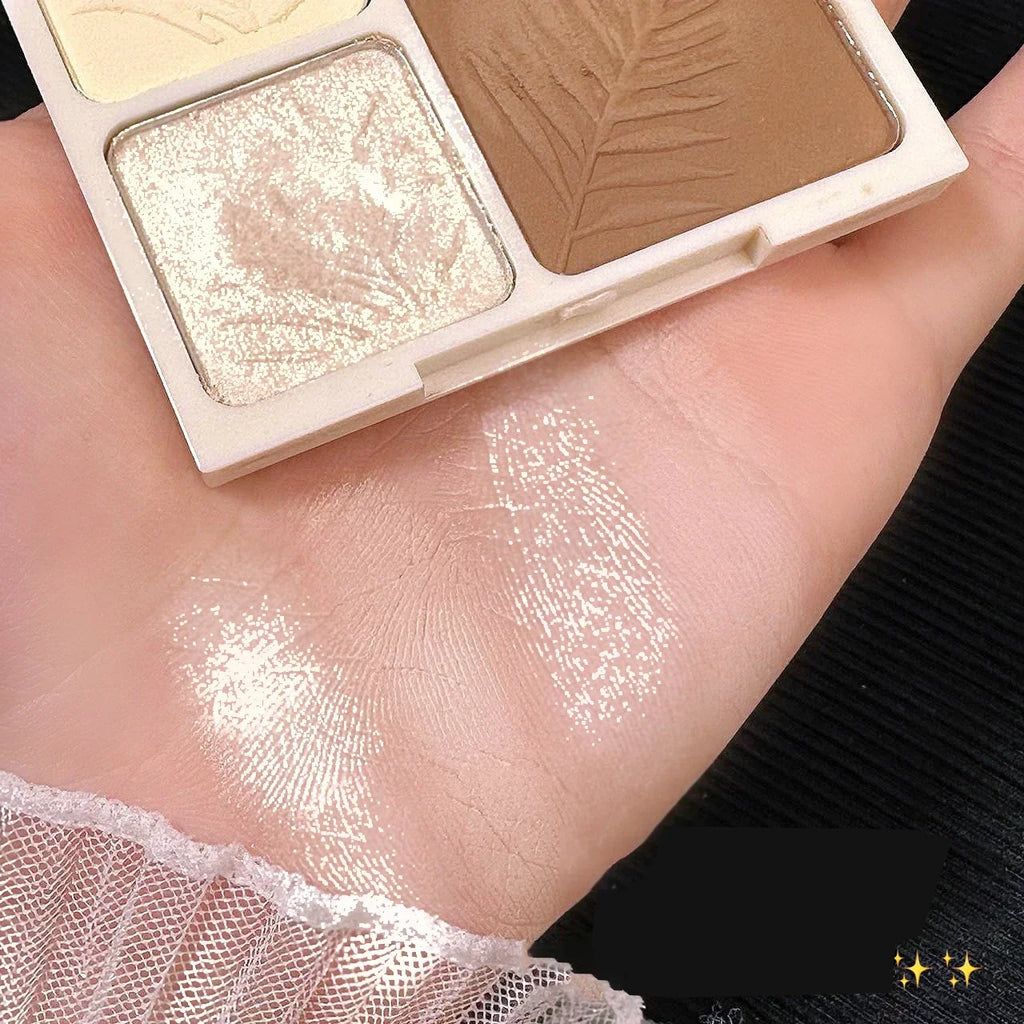 4 Colors Highlighter Contour 3D Facial Bronzer Cosmetic Brightening Beige Matte Highlights Palette Nose Shadow Powder Makeup