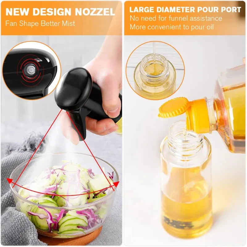 Oil Spray Bottle for Cooking | Kitchen Olive Oil Sprayer for BBQ Baking and Vinegar