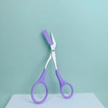 Eyebrow Razor Scissor Stainless Steel Safe Anti-scratch Trimmer for Beginners Crescent Sharp Beauty Tool Multi-color